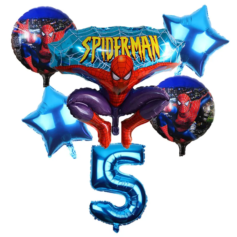 6pcs/lot Spiderman Balloon 32 inch Number Balloon Set Spiderman Party Inflatable Helium Foil Balloons Birthday Party Decoration 6pcs/lot Spiderman Balloon 32 inch Number Balloon Set Spiderman Party Inflatable Helium Foil Balloons Birthday Party Decoration