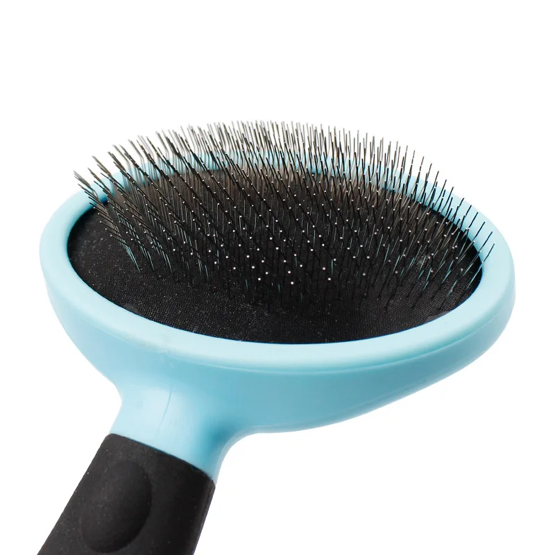 Pet Slicker Brush for Dogs and Cats Soft Rubber Handle Pet Comb Dematting Grooming Tools Easy Removing Shedding Fur and Tangle