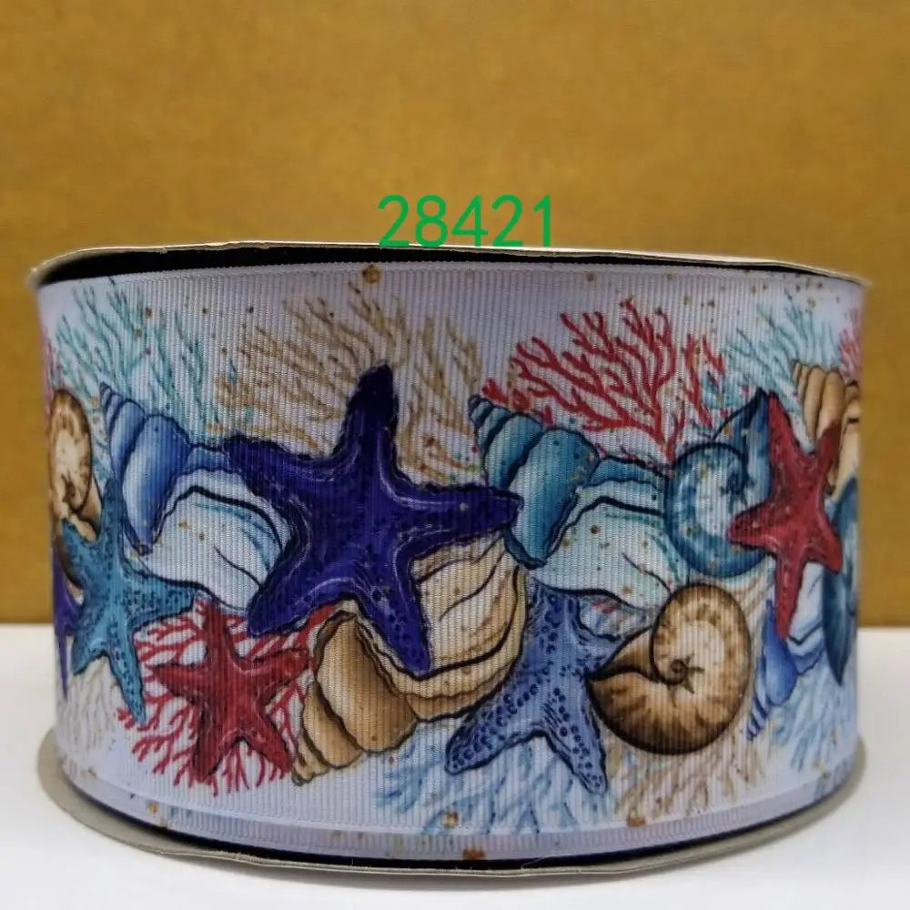 50 ярдов мультфильм напечатанный grosgrain ленты 28427 - Цвет: 28421