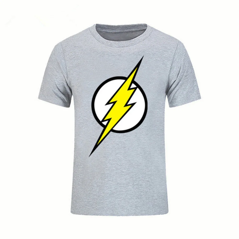 

Plus size XXXL Various Colors The Big Bang Theory Superhero The Flash Men T Shirt Design Personalized male Casual Top Tee Shirts
