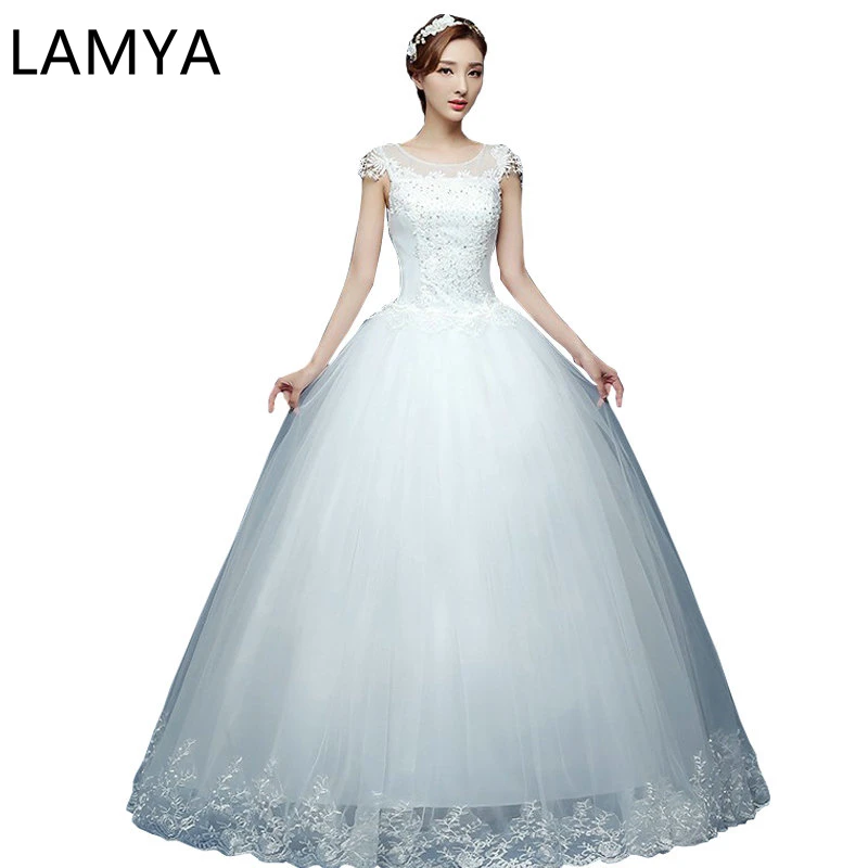 

Lace Bridal Ball Gown Wed Dress Floor Length Bottom Summer Gown Bride Dress glitter wedding dress