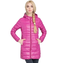 Winter jacket Woman's Outerwear Slim Hooded Down Jacket Woman Warm Down Coat Women Ultra Light Jackets White Duck Down Parkas