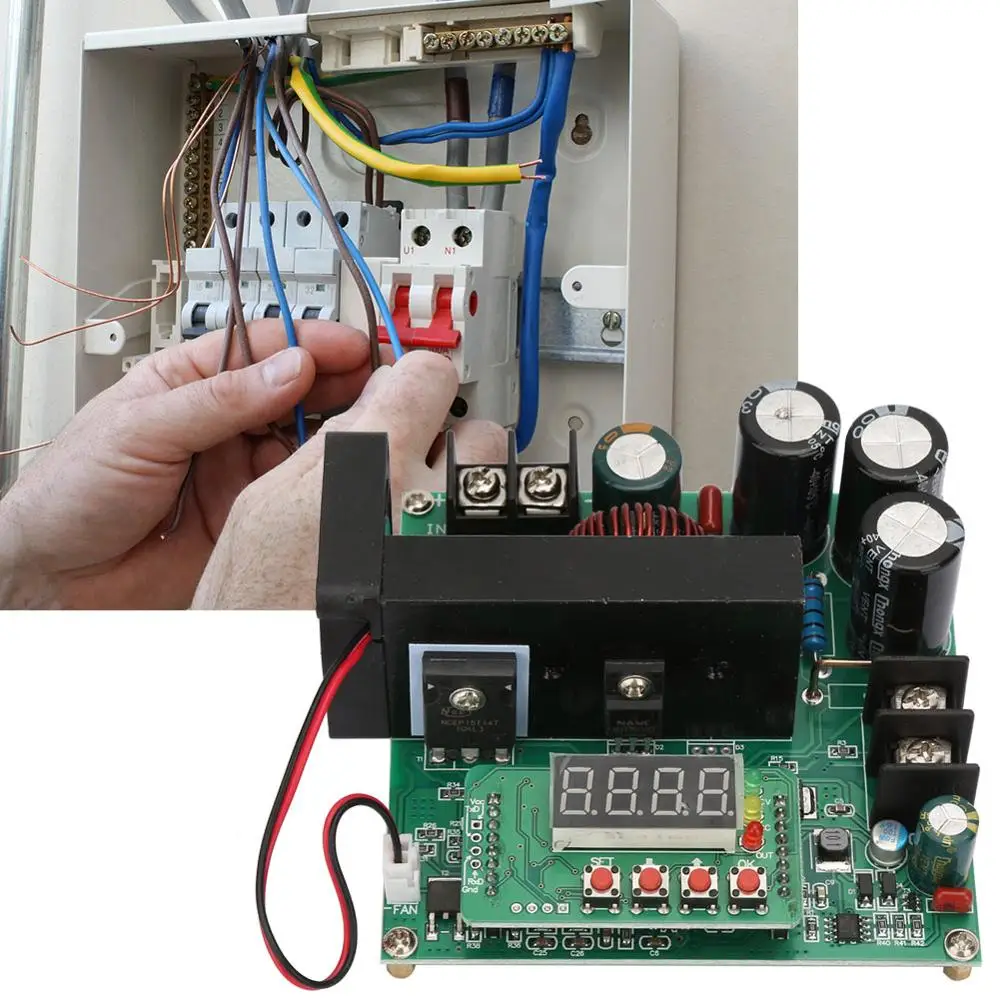 

B900W DC Constant Current Power Supply Step Up Power SupplyAdjustable Voltage Boost Module 120V 15A Charger Step Up Power Supply