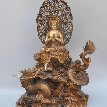 Xd 002333 17 Буддизм Бронзовый Будда Самантабхадра Бодхисаттва Скульптура Статуя