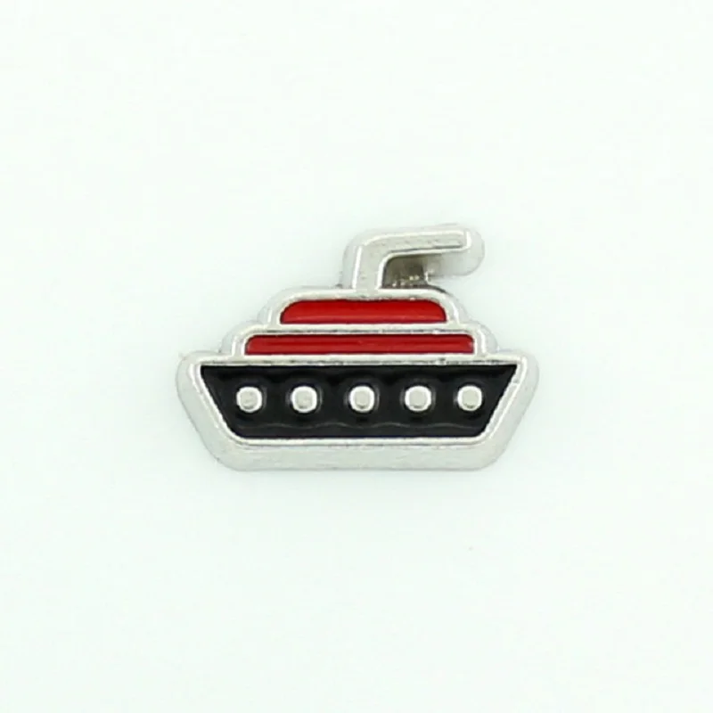 

10pcs Enamel Cruise Ship Boat Floating Charm Memory Locket Charms Fit Glass Living Memory Locket