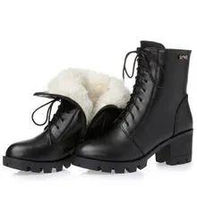 ZXRYXGS/Брендовая обувь; зимние сапоги; женская обувь; коллекция года; теплые зимние сапоги из шерсти и плюша; обувь из натуральной кожи; женские ботинки; большие размеры