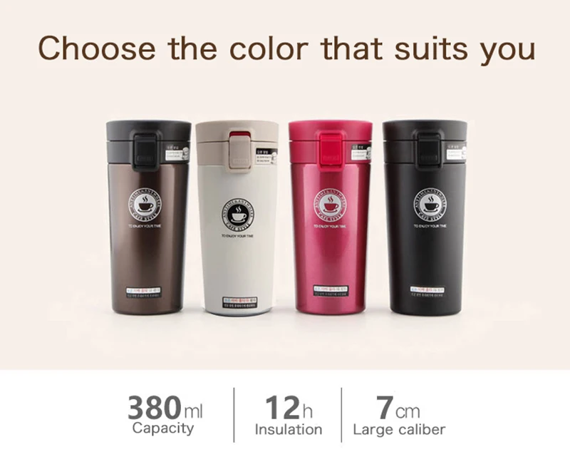 TUUTH Travel Thermos Coffee Stainless Steel Mug Car Cup Vacuum Flask Thermo Water Bottle Tea Mug Thermocup A2