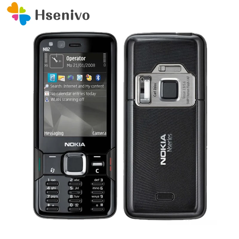 N82 разблокирована 100% оригинальный Nokia N82 GSM сеть 3G Wi Fi 5MP камера FM 2,4 дюймов мобильный телефон гарантия 1 год бесплатная доставка