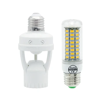

1Pcs E27 Smart Infrared PIR Motion Sensor AC 110V 220V Lamps Base Holder Suitable for E27 LED Light Bulbs