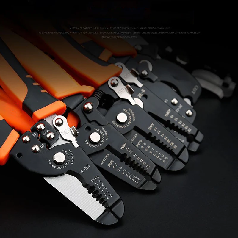 

High Quality Cable Wire Stripper Cutter Crimper Automatic Multifunctional TAB Terminal Crimping Plier Tools Stock in RU,ES,US