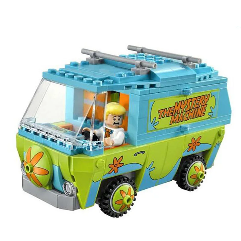 10432  Scooby Doo Figures Mystery Mansion Mystery Plane Adventures Mystery Machine Bus  Blocks For Children Gift with legoed