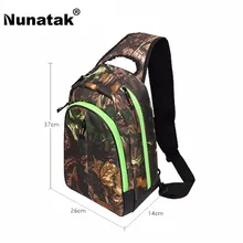 Nunatak E5 Рыболовная Сумка 37*26*14 см, наружные Наплечные сумки, водонепроницаемая наживка, сумка, многоцелевой портативный рюкзак, камуфляж/черный