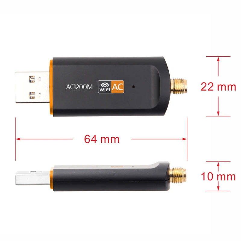 KEBIDU 1200 Мбит/с беспроводной WiFi USB адаптер двухдиапазонный 2,4/5 ГГц с антенной 802.11AC сетевой карты высокоскоростной USB3.0 приемник