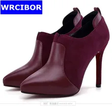 Suede leather woman shoes fashion women pumps red bottom high heels shoes womens pointed toe Thin heels office women’s pumps