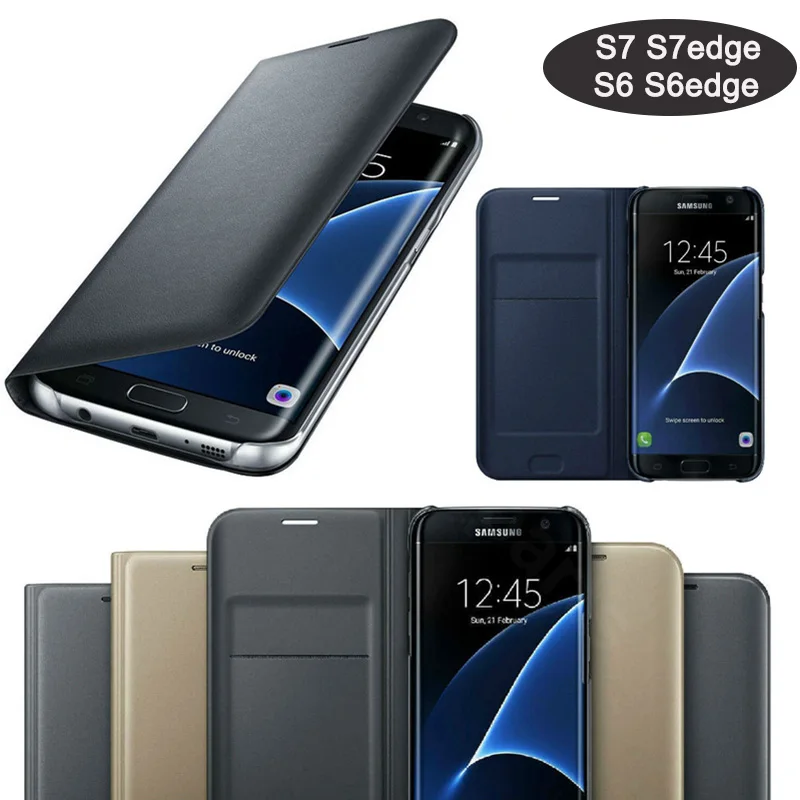 

Flip Wallet Case Cover for Samsung Galaxy S6 / S6edge / S7 / S7edge PU Leather Flip Cover for S6 Edge / S7 Edge / S8 / S8 Plus