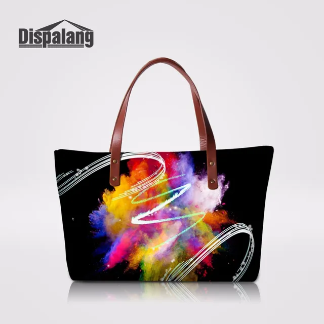 Dispalang Fashion Colorful Shoulder Beach Bag Women Nice Handbag Dispalang Fashion Colorful Shoulder Beach Bag Women Nice Handbag Storage Large Capacity Top Handle