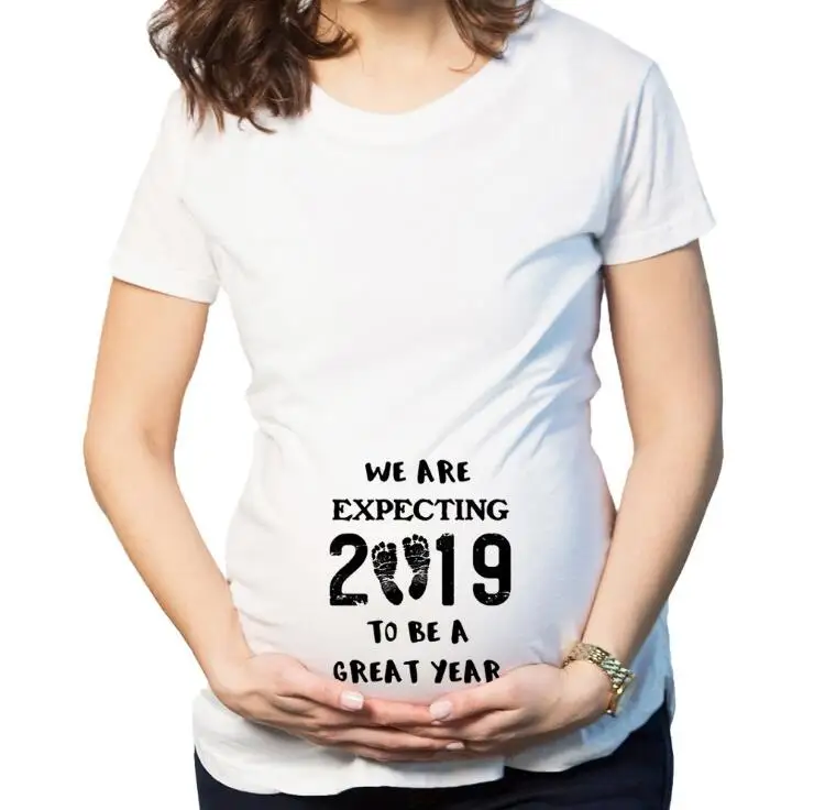 

Plus Size 2019 Maternity tShirt Women T shirts White Cotton Maternity Shirts Gravida Top Pregnancy Clothing