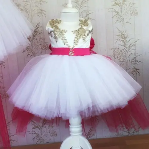 

Princess Kids Baby Girls Dress Lace Flower Tulle Party Dress