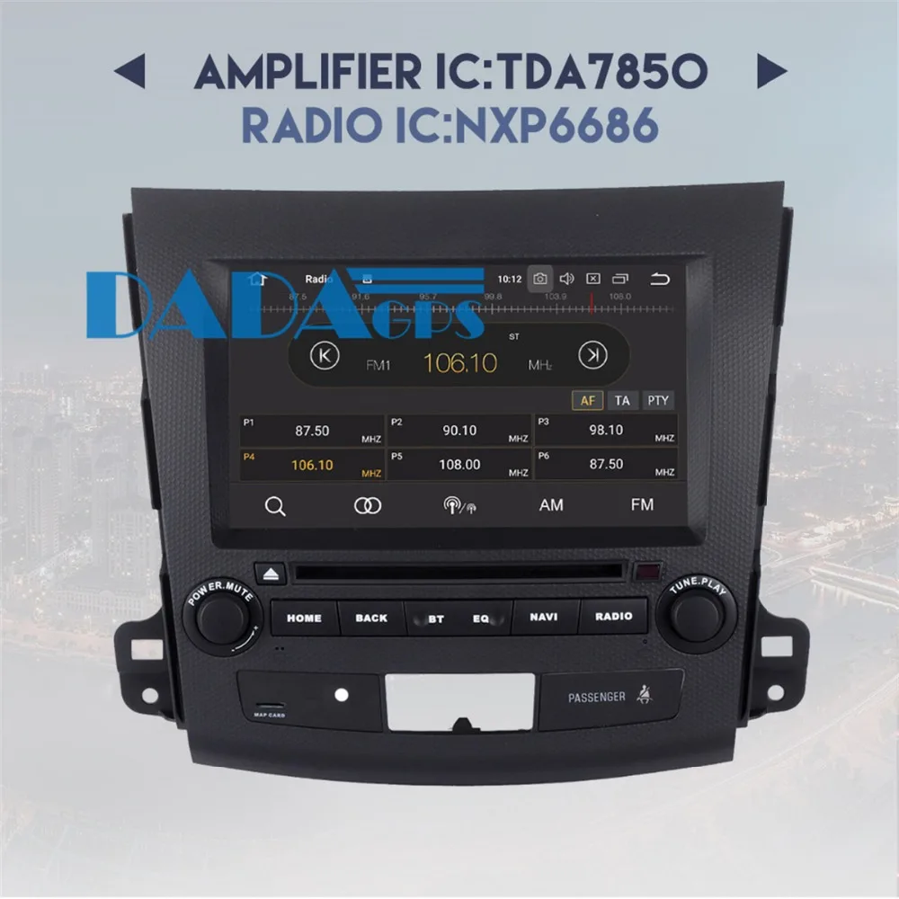 Excellent 2DIN Android 8.0 7.1 Car DVD Player GPS Navi For Mitsubishi Outlander 2006-2012 for Peugeot 4007 Radio Audio Stereo Multimedia 3