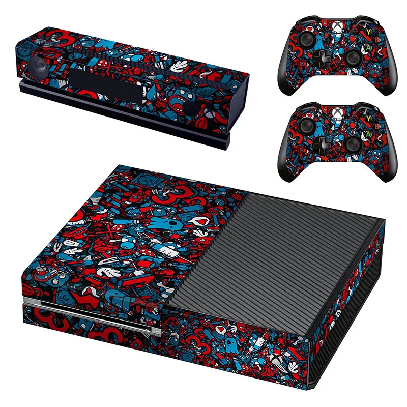 Removable Cover Skins For Microsoft Xbox One Skin + 2Pcs Controller + Kinect Protective Game