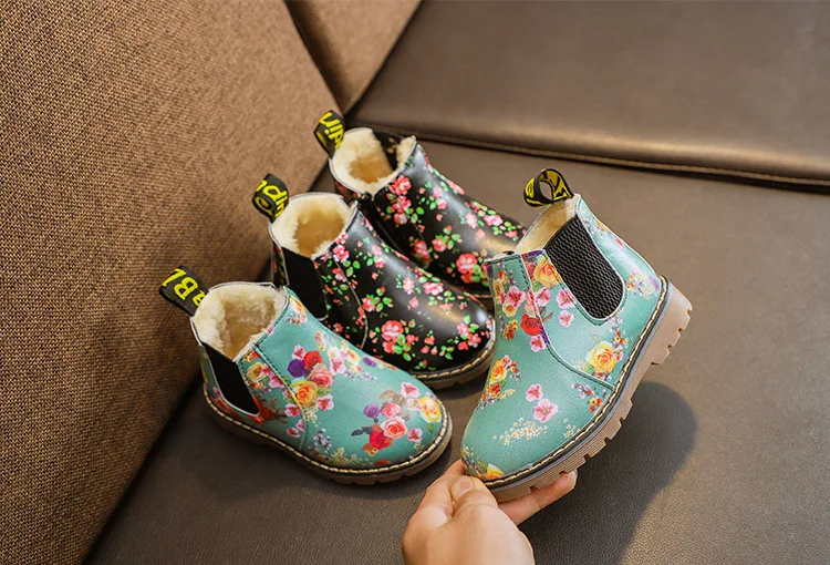 Children's Baby Girl Boots Winter New Arrivals Snow Boots Children's Shoes Children Patent Leather Kids Boy Boots Size 21-30