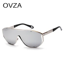 Ovza крупные сонечные очки для Для женщин модные отражающие зеркальные солнцезащитные очки для мужчин прямоугольник A280