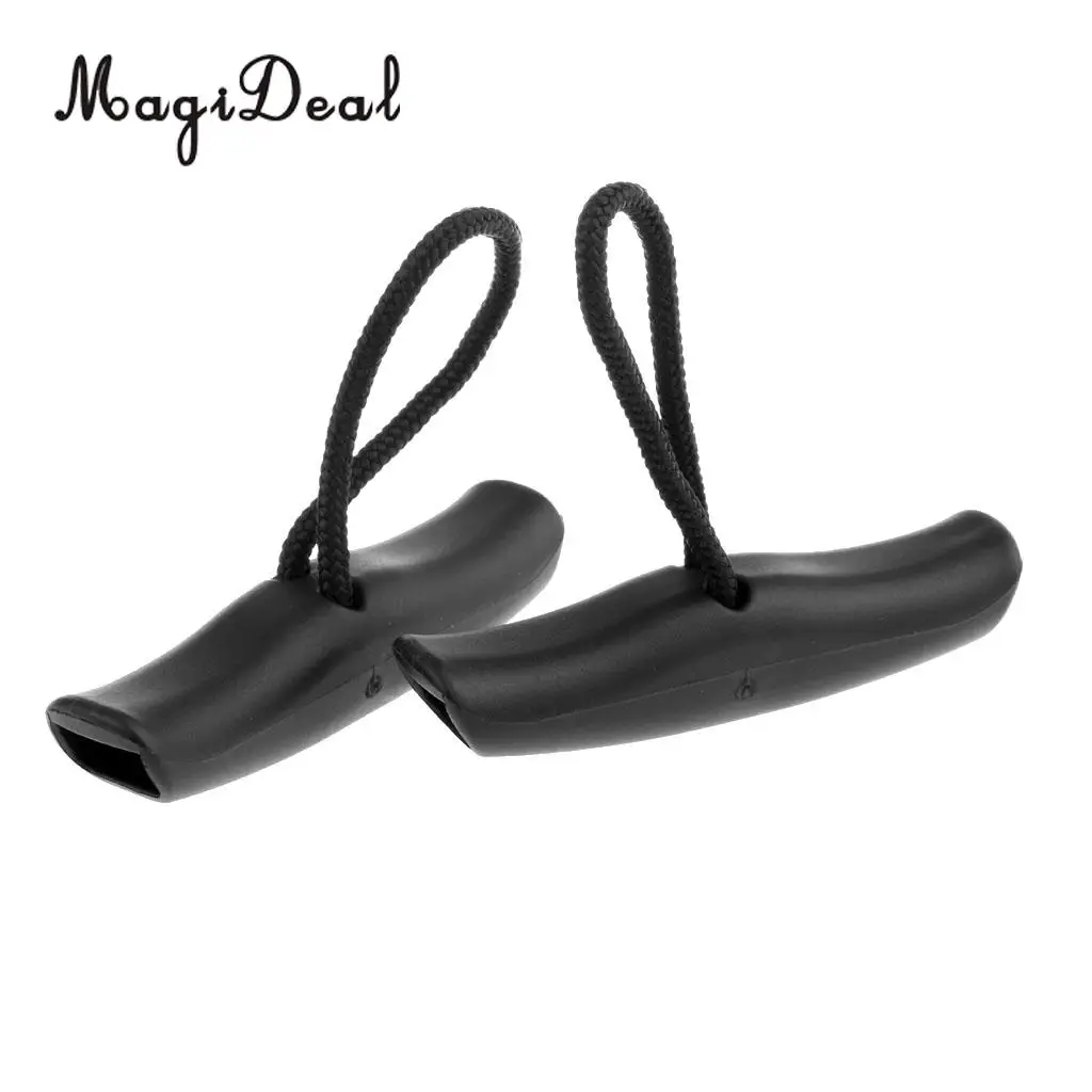 2Pcs Kayak Canoe Toggle Handle Carry Handle Pull Handle Cord Rope Boat Replacement Accessories with Deck Loops Pad Eyes Tie Down