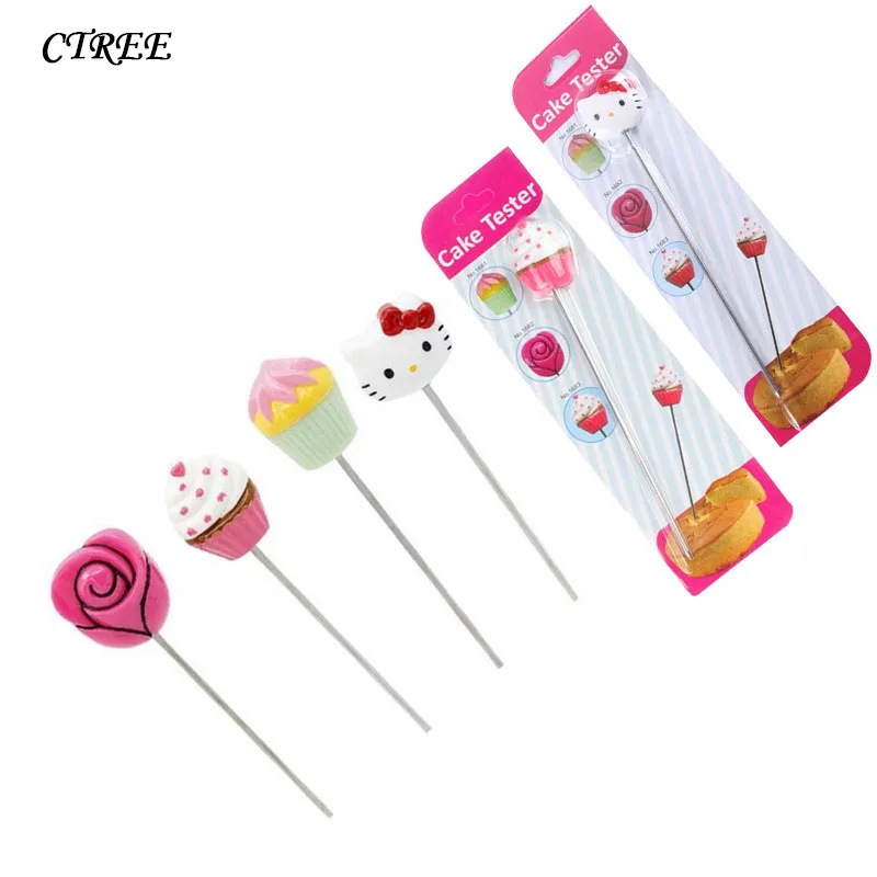 

CTREE 1Pcs Baking Bread Tools Detector Needles Cake Tester Stirring Rod Long Needle Bread Probe Stainless Steel Cake Muffin C182