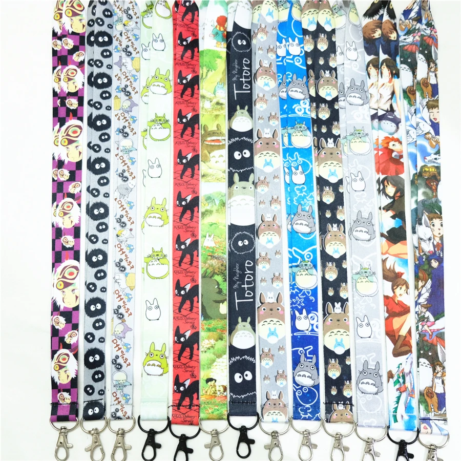 

Studio Ghibli Hayao miyazaki anime My Neighbor Totoro Spirited Away lanyard keychain mobile phone strap key ring id badge holder