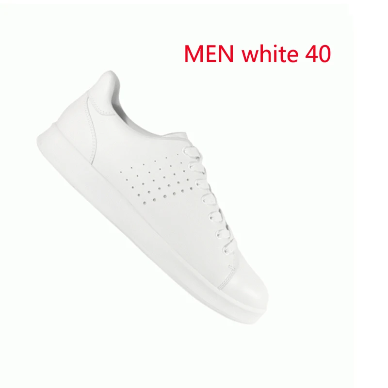 Xiaomi Mija/свободные удобные кожаные туфли для отдыха с галстуком Нескользящая модная дышащая Спортивная обувь для мужчин и женщин - Цвет: men white 40