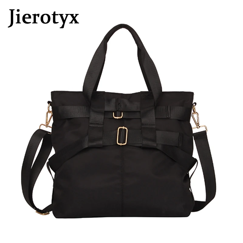 JIEROTYX модные нейлоновые большие сумки женские черные повседневные для покупок