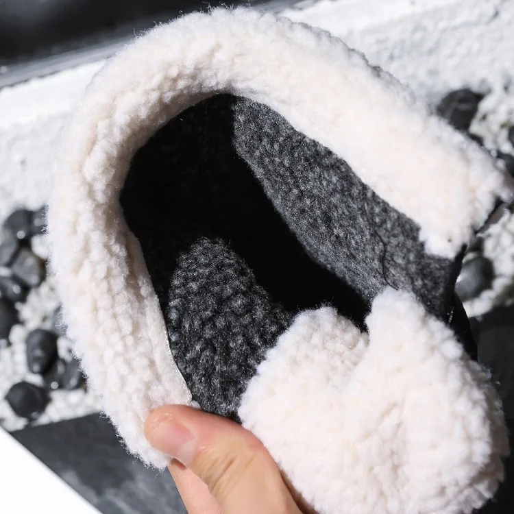 Mélangées Neige Couleurs Bottes Bout Compensées Plate Chaussures D'hiver Bas Rond forme Concise haut Et Boucle Nouveauté De Femmes marron Fourrure Crochet Noir Genou 54RAqc3jL