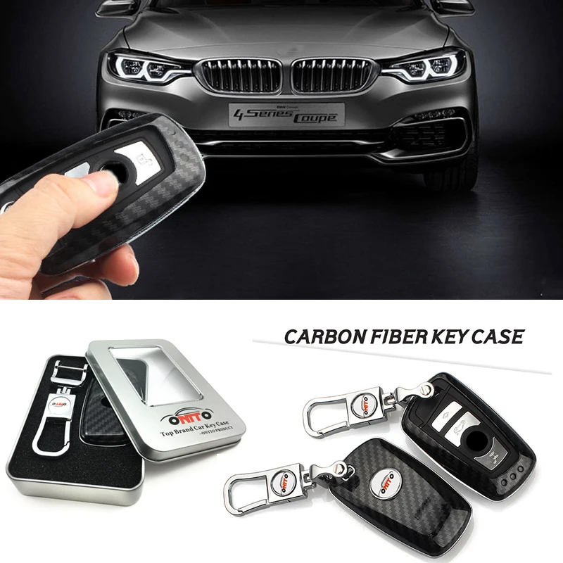 

Car key modified shell Key Chain Key Set New 3 Series GT5 Series 525li 320li X3 carbon fiber Key