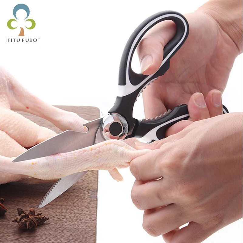 

Multi-purpose Kitchen Turkey Chicken Bone Scissor Stainless Steel Scissor for Chicken Poultry Fish Meat With Scissor cover LYQ