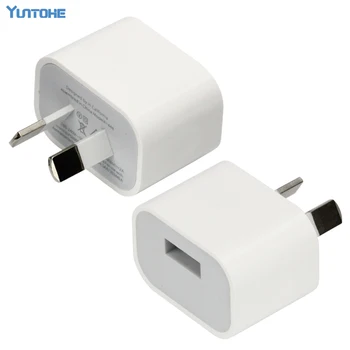 

Wholesale 5V 1A Australian New Zealand AU Plug USB Charger AC Plug Power Adapter For ipad mini For iphone 7 6 Plus 5 4 50pcs/lot