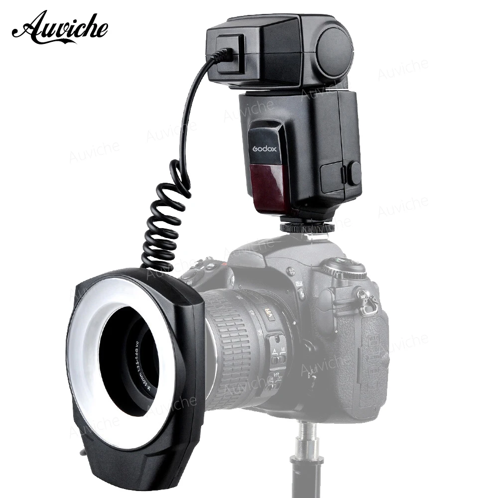 

Godox ML-150 Macro Ring Flash Speedlite Guide Number 10 with 6 Lens Adapter Rings for Canon Nikon Pentax Olympus DSLR cameras