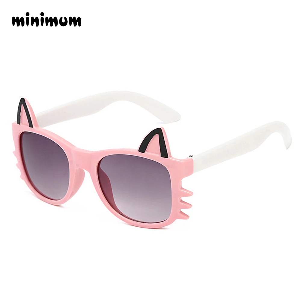 MINIMUM Children Cute Cat Head Type Fashion Sunglasses Sunshade Ultra-light Frame Clear Lens Sunshades Girls Sun glasses1 (8)