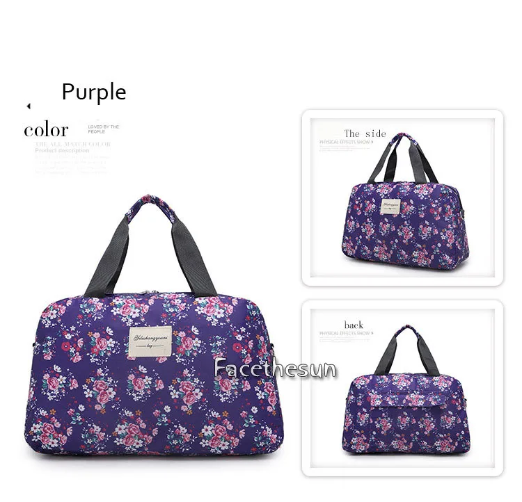 Flower short travel luggage bag 25