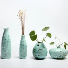 Ваза Celadon Cheongsam креативный Цветок Современная китайская ваза древний Scindapsus водный сосуд украшение дома