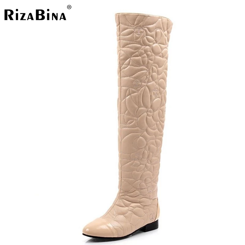 

Free shipping over knee long boots natural real genuine leather boots women boot high heel shoes R5134 EUR size 34-40