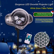 IP65 AC110-225V 6 Вт 2 светодиодный эффектом падающего снега Снежинка светодиодный проектор светильник лужайки лампа с дистанционным управлением Управление для двор