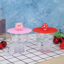 Милая Силиконовая Термостойкая Пыленепроницаемая герметичная многоразовая Крышка для чайных чашек, универсальная крышка для чаши, пищевая крышка