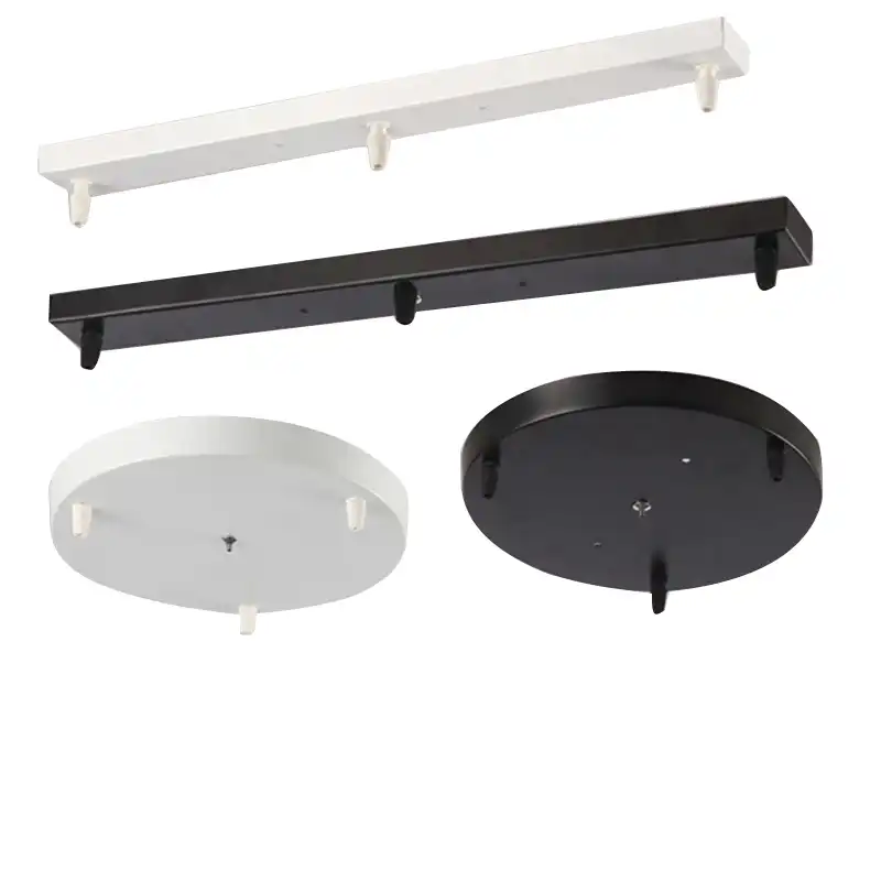 Chandelier Ceiling Mounted Plate 3 Heads Pendant Lamp Base Round