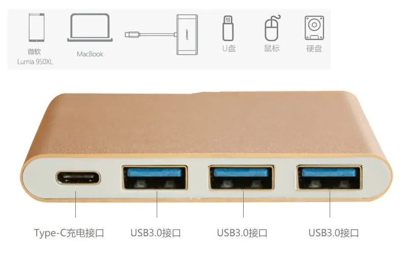 USB 3.1 Тип C до 3 Порты высокое Скорость c 3.0 хаб для зарядки и разъёмы адаптер новый