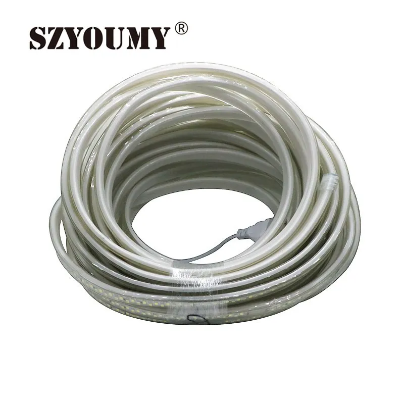 #cheap SZYOUMY 180Leds m 5730 LED Strip Light 220V Tape White Warm White Waterproof Supper Brightness Home Decoration