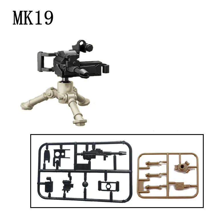 Military building blocks War games heavy machine gun weapon accessories blocks compatible with Legoe for gift