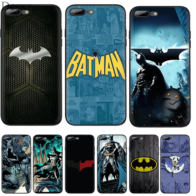 

Mobile Phone Case for iPhone 11 Pro XR X XS Max iPhone 6 6S 7 8 Plus 5 5S SE Cover Cool Marvel Batman Logo Bag Shell Casing