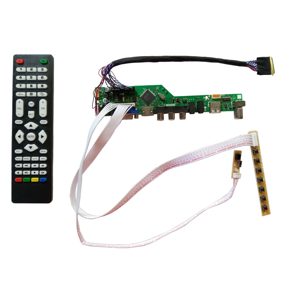 Плата контроллера T.V56.031 HDMI USB AV VGA ATV PC LCD комплект светодиодного монитора LVDS ДЛЯ 15 6