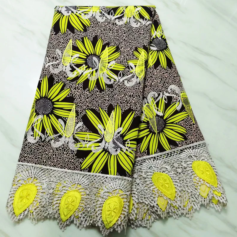 

High-End Lace Fabric 2019 Ankara Wax Lace Fabric,African Lace Fabric New Wax Cord Lace For Women Wedding Party Dress