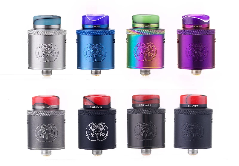Electronic cigarettes Atomizer Hellvape Drop Dead 24mm RDA With Resin Driptip SingleDual Coil Builds DIY Electronic Cigarettes  (11)